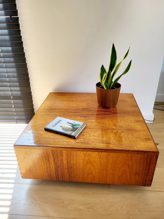 Image 1 of Vintage Coffeetable Or Coffee Table, Floating Model, Veneer, 60s And 70s