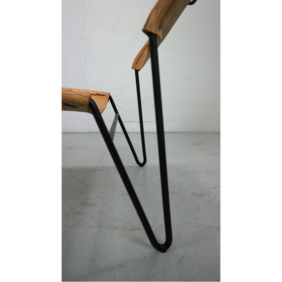 Image 1 of Vintage lacquered metal chair by A. Dolleman for Metz et Co, Netherlands 1950