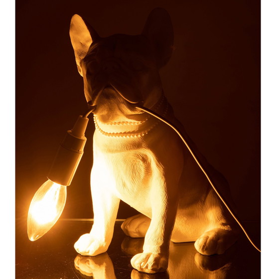 Image 1 of French Bulldog Lamp In White