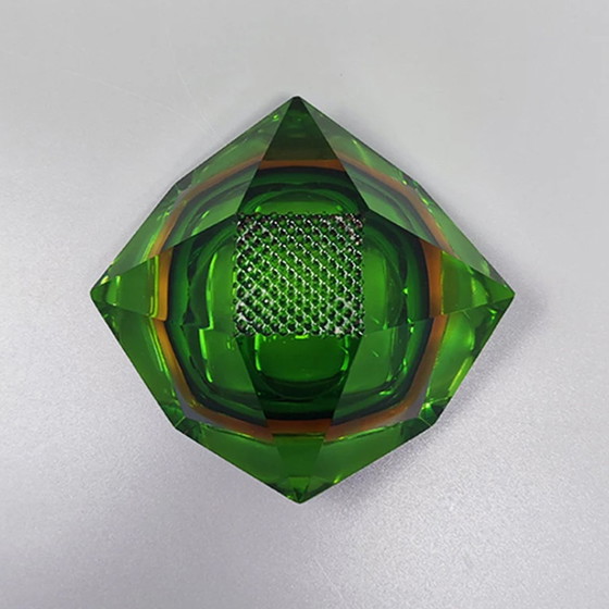 Image 1 of 1960s Gorgeous Green Ashtray or Catchall by Flavio Poli for Seguso - Made in Italy
