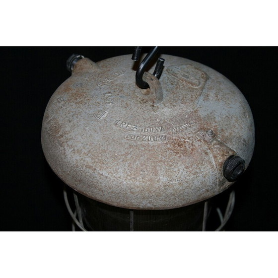 Image 1 of Vintage OS-200 P Industrial hanging lamp raw