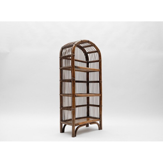 Image 1 of Mensola vintage in rattan e bambù, Italia 1960