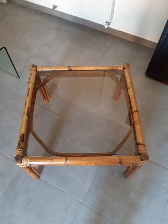 Image 1 of Rattan and Bamboo Coffee Table 1960 / 1970