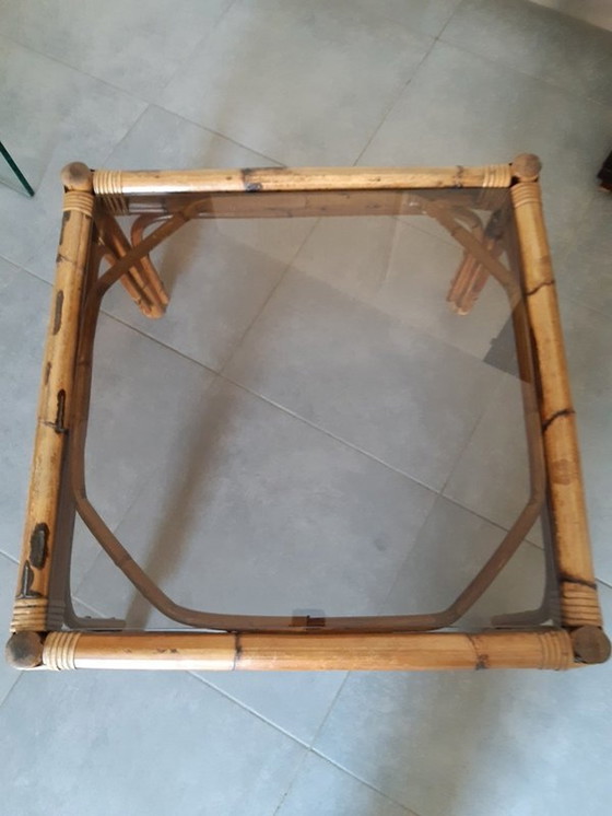 Image 1 of Rattan and Bamboo Coffee Table 1960 / 1970