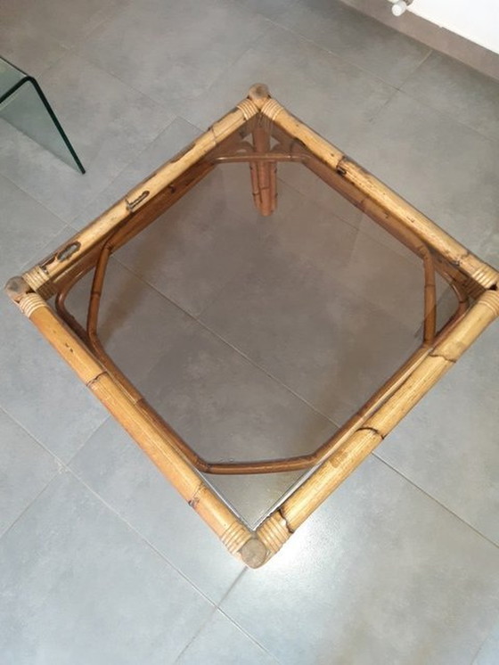 Image 1 of Rattan and Bamboo Coffee Table 1960 / 1970