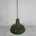 Lampada a sospensione vintage con paralume in acciaio smaltato