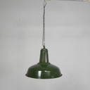 Lampada a sospensione vintage con paralume in acciaio smaltato
