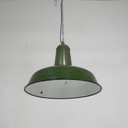 Lampada a sospensione vintage con paralume in acciaio smaltato