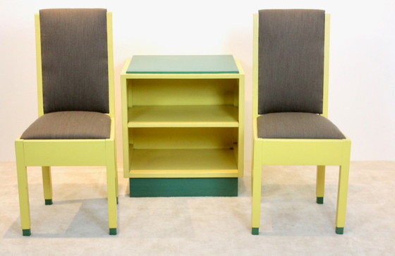 Image 1 of Dutch Modernism Chairs and Cabinet by Jan den Drijver for ‘De Stijl’