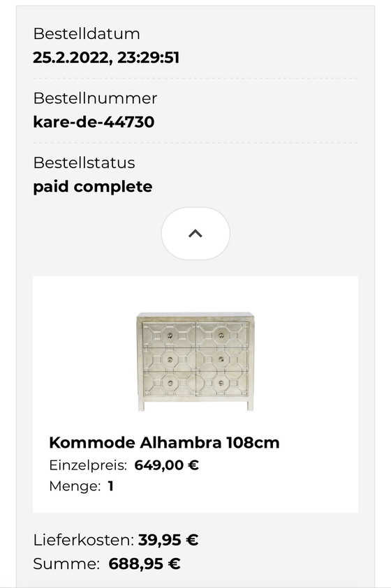 Image 1 of KARE chest of drawers Alhambra