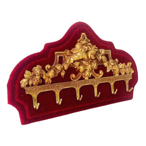Vintage key rack baroque ruby red
