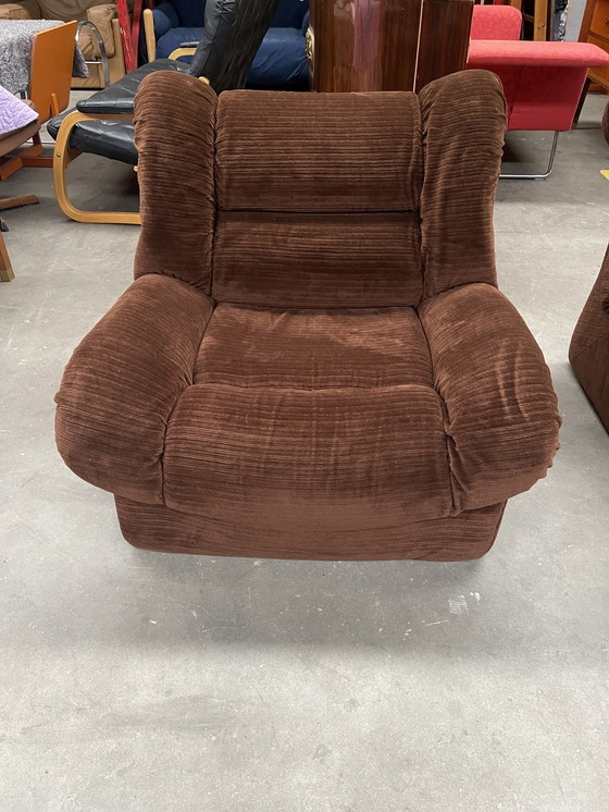 Image 1 of Sillones de diseño italiano en terciopelo marrón de Mimo Padova