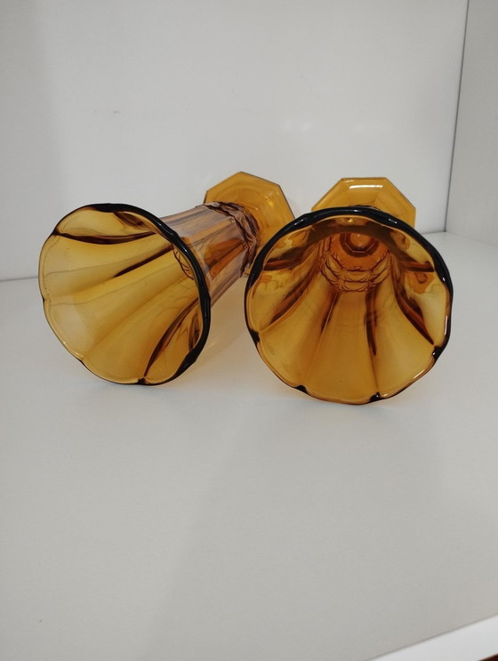 Image 1 of Pair Of Vases From The Val-Saint-Lambert Crystal Works