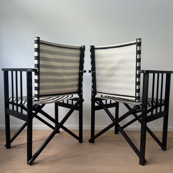 Image 1 of 2x chaises de directeur danoises par Hyllinger Möbler, 1980