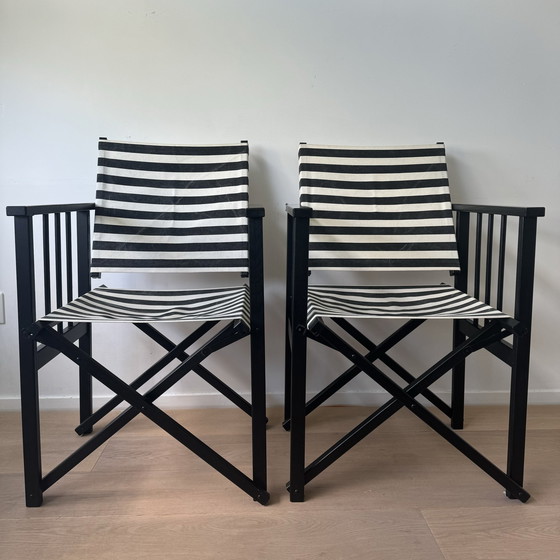 Image 1 of 2x chaises de directeur danoises par Hyllinger Möbler, 1980