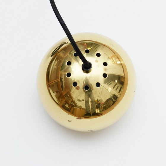 Image 1 of Pair of vintage brass lamps, Denmark 1960