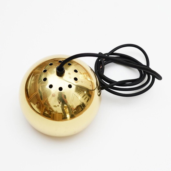 Image 1 of Pair of vintage brass lamps, Denmark 1960