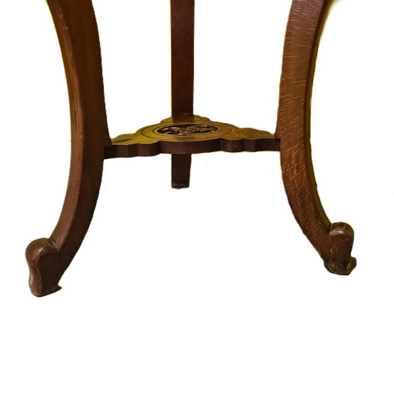 Image 1 of French walnut plant table in Chinese style, late 19th century