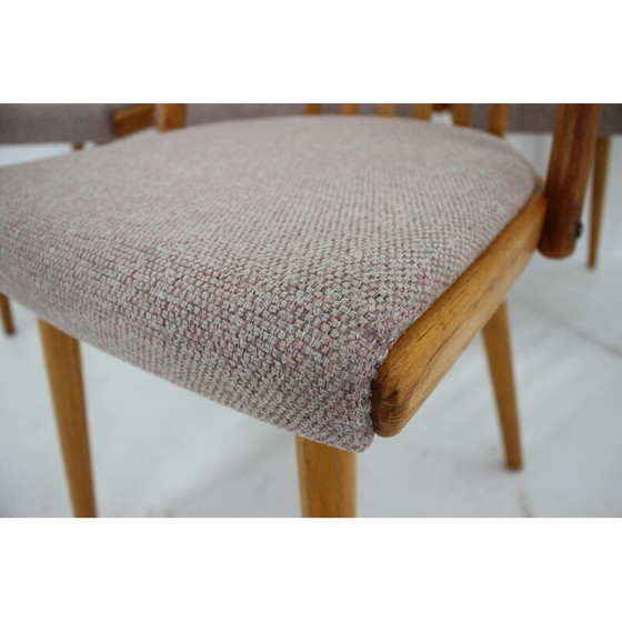 Image 1 of Set of 4 vintage oakwood dining chairs by Antonin Suman, Czechoslovakia 1970s