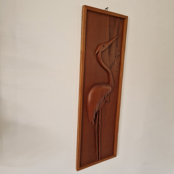 Image 1 of Vintage Teak Wall Sign