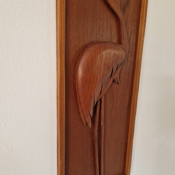 Image 1 of Vintage Teak Wall Sign