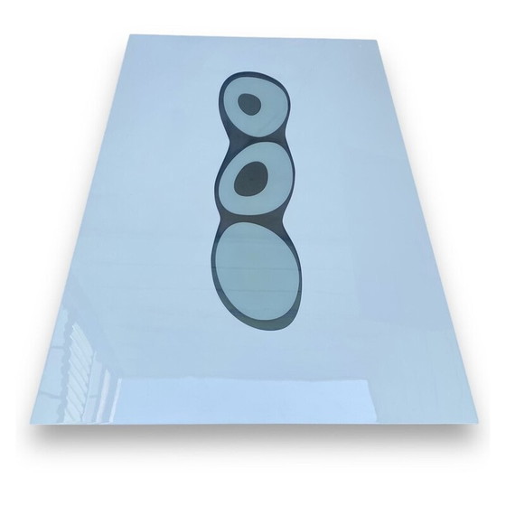 Image 1 of Vintage coffee table in white metal and luminous glass