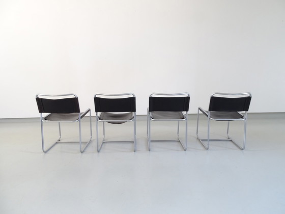 Image 1 of Claire Bataille and Paul Ibens set of four SE18 dining chairs, The Netherlands 1971