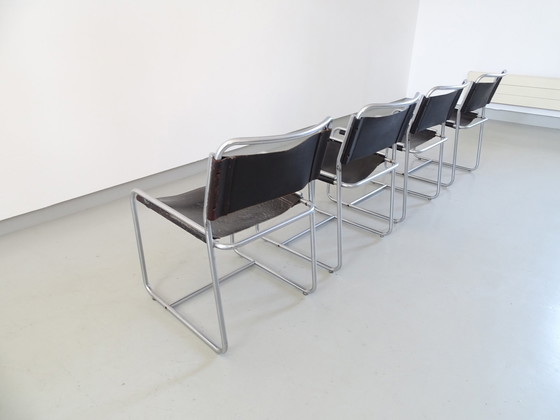 Image 1 of Claire Bataille and Paul Ibens set of four SE18 dining chairs, The Netherlands 1971