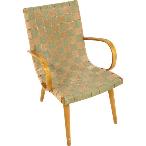 Scandinavian vintage beechwood armchair, Sweden 1970