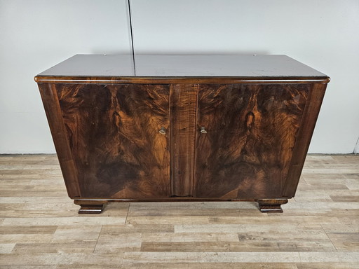 Art Deco Sideboard In Walnut Burl