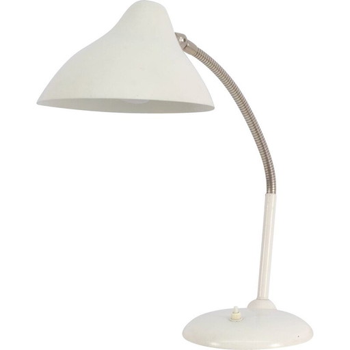 Lampada da tavolo industriale vintage in ferro, Germania 1950