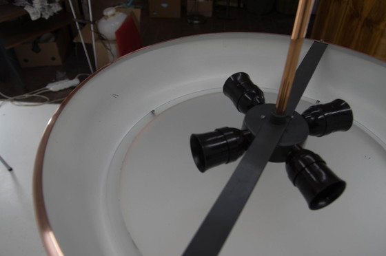 Image 1 of Lampadario in rame Bauhaus / Funzionalista UFO, anni '30