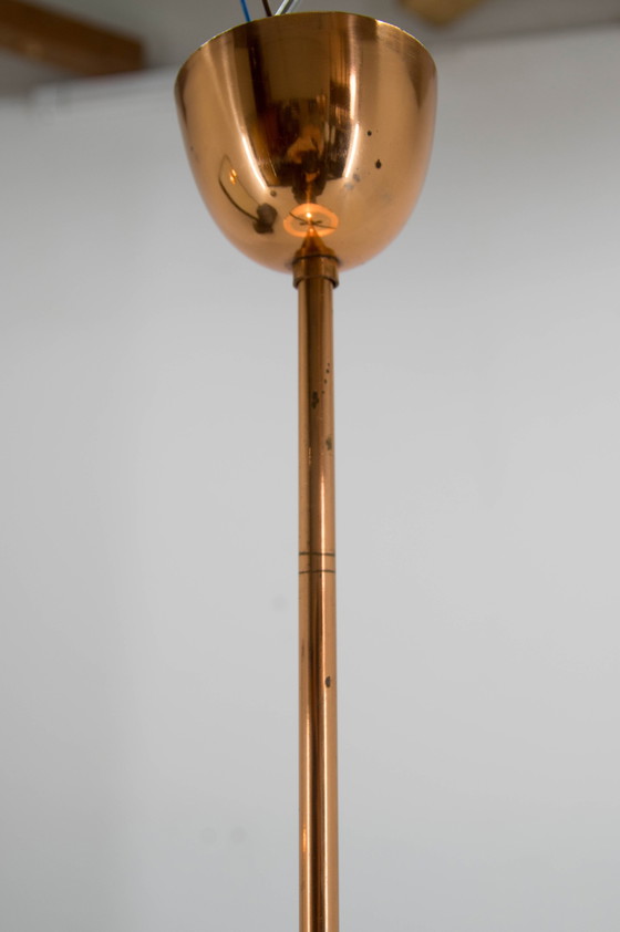 Image 1 of Lampadario in rame Bauhaus / Funzionalista UFO, anni '30