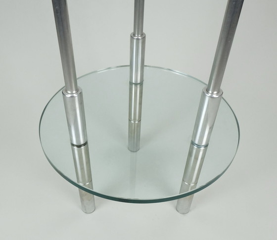 Image 1 of Large Knut Hesterberg Candle Holder Candelabra Stainless Steel And Glass 1970S