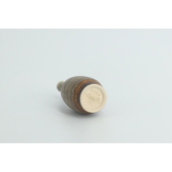 Image 1 of Set of 4 vintage brown stoneware collectible vases by Gunnar Borg for Höganäs Ceramics, Sweden 1960
