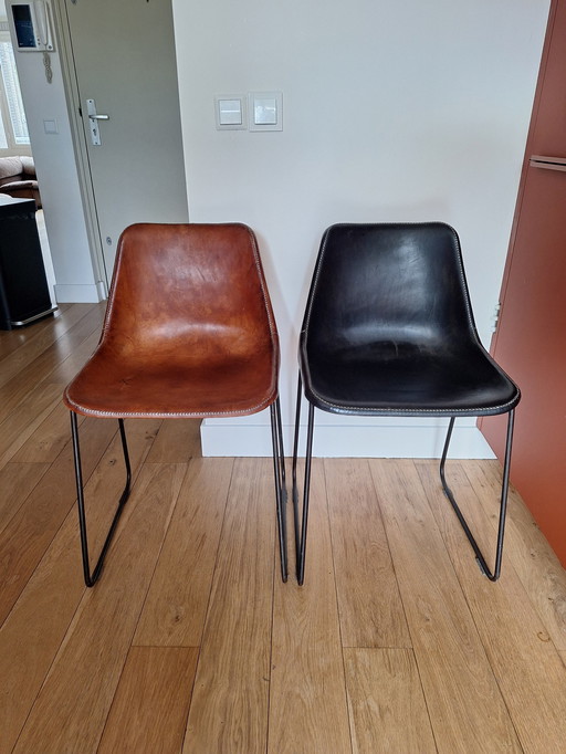 2 X Sol Y Luna Leather Dining Chair