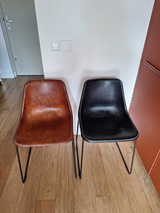 2 X Sol Y Luna Leather Dining Chair