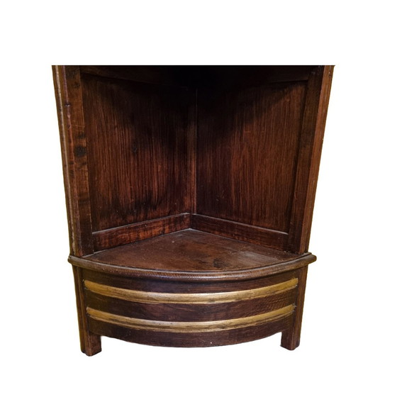 Image 1 of Antique French Oak Corner Cabinet Late 19th Century