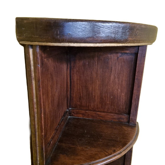 Image 1 of Antique French Oak Corner Cabinet Late 19th Century