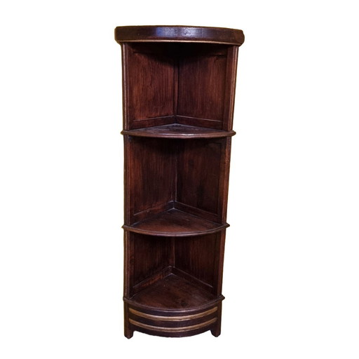 Antique French Oak Corner Cabinet Late 19th Century