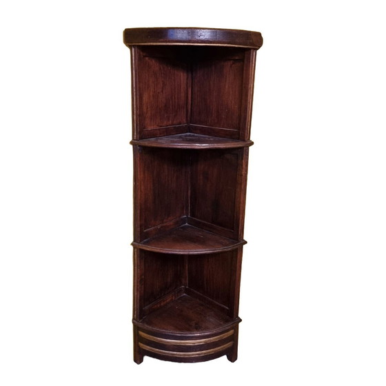 Image 1 of Antique French Oak Corner Cabinet Late 19th Century