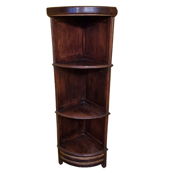 Image 1 of Antique French Oak Corner Cabinet Late 19th Century