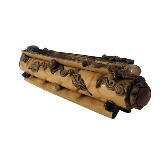 Image 1 of Bruciatore di incenso in legno di bambù vintage