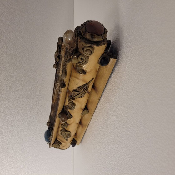 Image 1 of Bruciatore di incenso in legno di bambù vintage