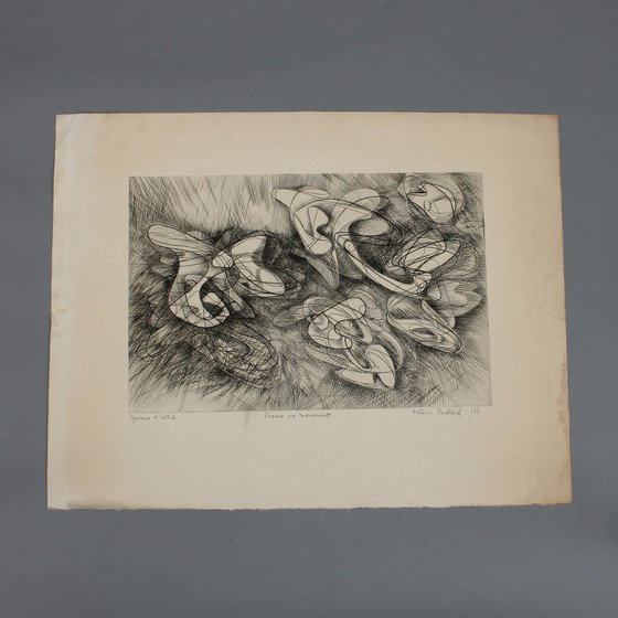 Image 1 of Antoine Pentsch (1925-2012) - Etching - "Praisie En Movement" - 1967 - Epreuve D'Artiste