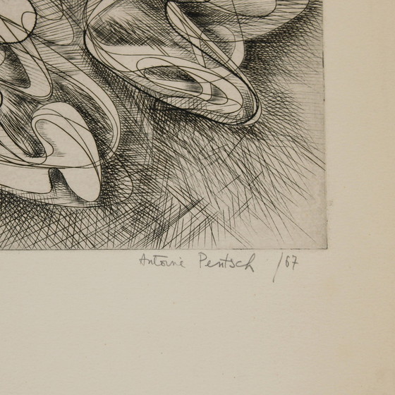 Image 1 of Antoine Pentsch (1925-2012) - Etching - "Praisie En Movement" - 1967 - Epreuve D'Artiste