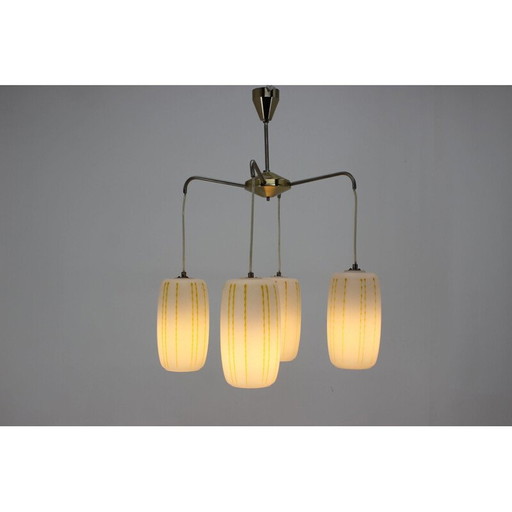 Mid century glass pendant Germany 1970s