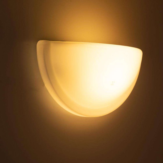 Image 1 of Space age Peil & Putzler glass wall lamp, minimalist scone