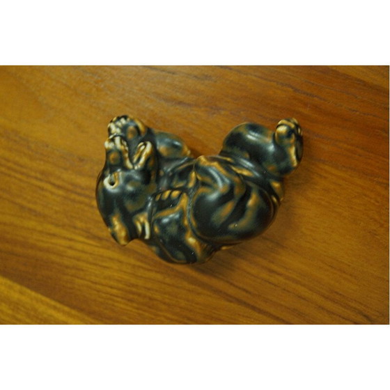 Image 1 of Vintage porcelain bear paperweight by Knud Kyhn for Royal Copenhagen, 1960s