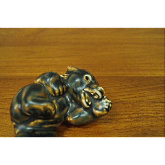 Image 1 of Vintage porcelain bear paperweight by Knud Kyhn for Royal Copenhagen, 1960s
